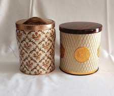 2  schöne alte Kaffeedosen  Tchibo  ca. 60er/70er Jahre  rund