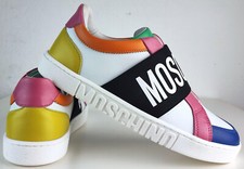 MOSCHINO Sneakers Logoband Damen Designer Schuhe Low Top Womens Sneaker Gr37 NEU