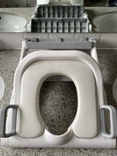 Fillikid Toilettentrainer,Höhenverstellung, breite Stufen, Sitz abn.b.,Weiß Grau