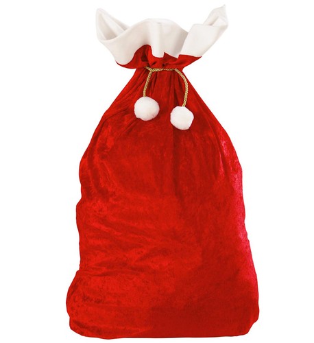Weihnachtsmann sack samt - weihnachtsmann-sack, mit