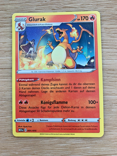 Pokemon glurak 001 015 - glurak, 001/015