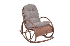 Rattan-Schaukelstuhl braun