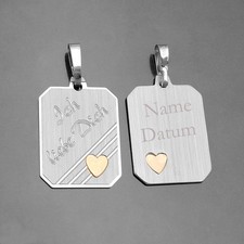 1 Gravur Kette Ich liebe Dich