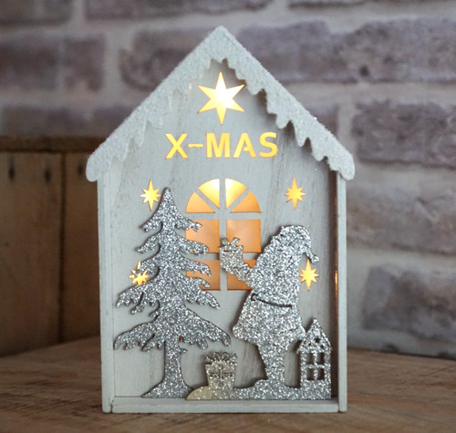 Deko holz haus mas - deko, x-mas