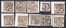 Ornament buchstaben woodcuts - ornament,