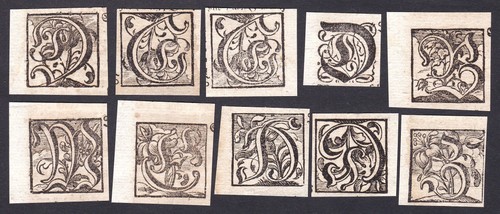 Ornament buchstaben woodcuts - ornament,