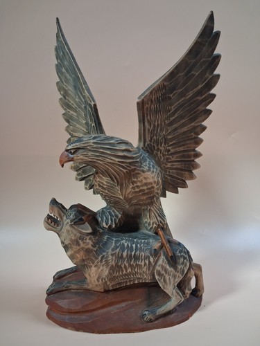 Holz skulptur adler - ",