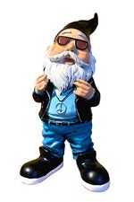 Gartenzwerg Rocker Wichtel handbemalt Dekofigur Gartendeko Geschenk Zwerg