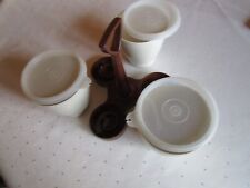 Tupperware Servier-Trio Braun/Beige  Frühstücks-Set Vintage 8tlg