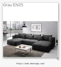 Ecksofa U-Form, Schlaffunktion, Grau, 353 x 80 x 280 cm *Fast NEU* NP war 1 Tsd.