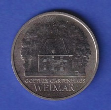 DDR 5 Mark Gedenkmünze 1982 Goethehaus Weimar, Erhaltung stempelglanz stg 