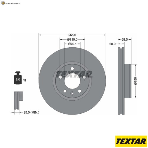Bremsscheibe 92057700 für - 2x,