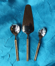 Princess Besteck 3 Teile Edelstahl mit Goldeinlage Vintage