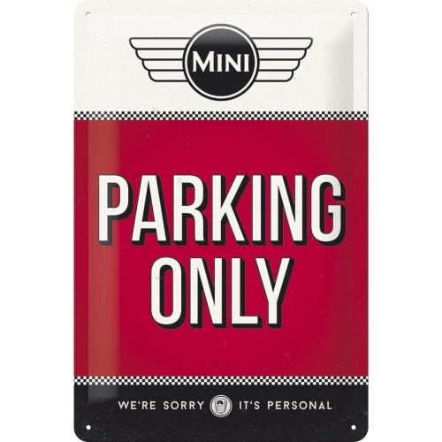 Blechschild mini parking - "mini,