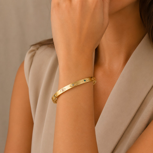 Evil eye armreif damen 18k - evil,