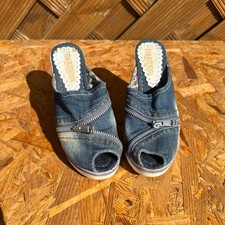sexy Damen Sandale Jeans Gr 38