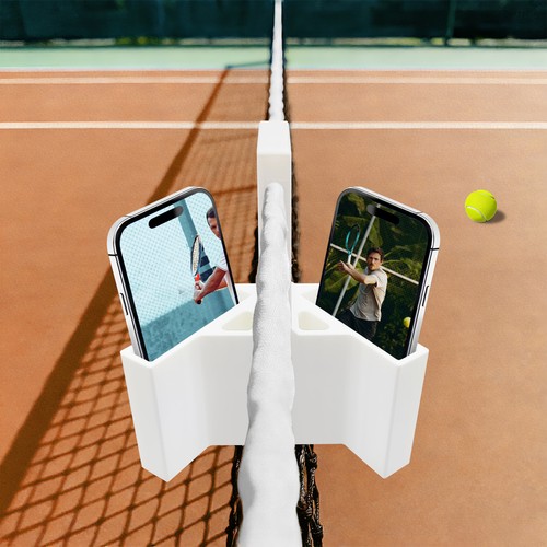 Tennisnetz handyhalter clip - handyhalter, clip-on