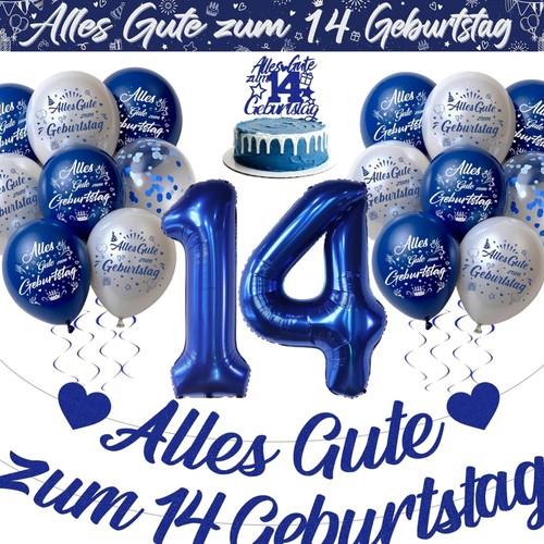 Deko geburtstag junge blau - deko,
