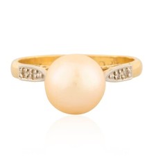 Vintage Solitär Perlen Ring