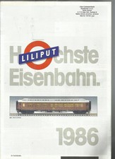 Infoblatt Katalog Liliput Neuheiten 1986 Modelleisenbahnen + Zubehör HOe HO 1:87