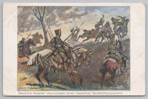 Wwi feldpost german hussars - wwi,