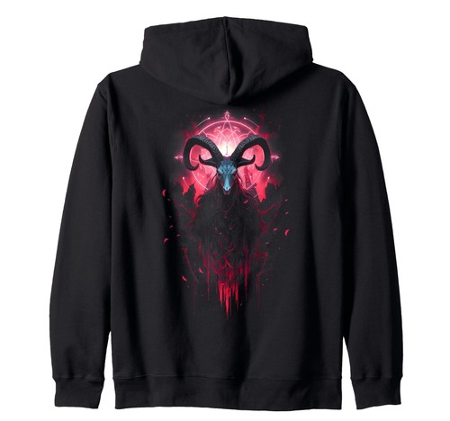 Gothic kapuzenjacke baphomet - kapuzenjacke,