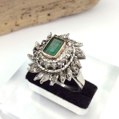 Vintage smaragd ring 585 14k - smaragd,