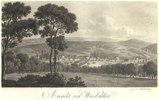 Wiesbaden Gesamtansicht Original Kupferstich Haldenwang 1818