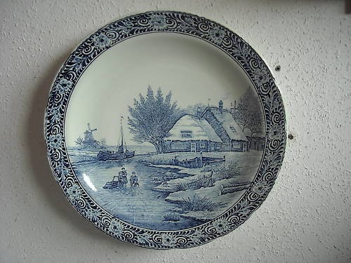 Riesiger wandteller delfter - riesiger,