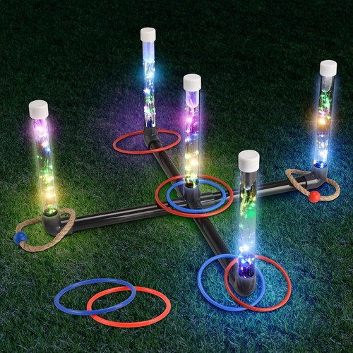 Led ringwurfspiel gartenspiel - led,