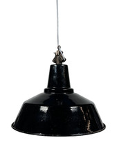 30er 40er Jahre Deckenlampe Industrielampe Emaille Loft Metall Bauhaus Design