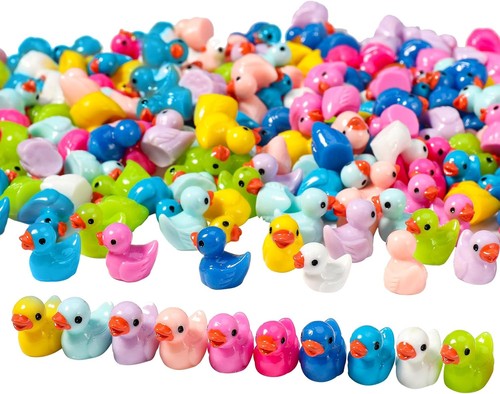 100 stück mini enten figuren - mini,