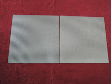 LEGO 2 x Bauplatte Grundplatte 4186 alt hellgrau 48x48 Noppen ca. 38x38 cm