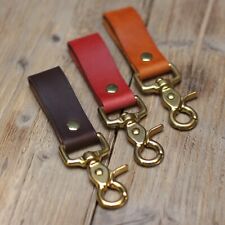 Karabinerhaken Messing Koppelhaken echt Leder 2,5 mm  Handmade / Made in DE