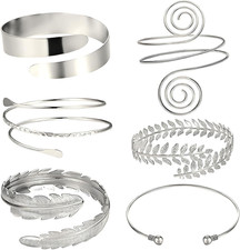 6 Stück Oberarmreif Silber