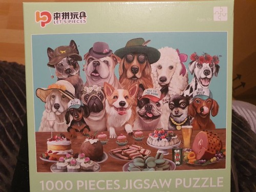 1000 teile puzzle hunde - hunde, party