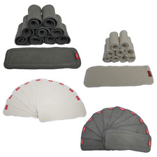 Windeleinlagen ☆ Bambus anthrazit Hanf Mikrofaser ☆ Baby wiederverwendbare Stoffwindeln