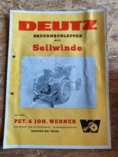 Deutz Bauernschlepper Werner Seilwinde Prospekt traktor tractor brochure M8