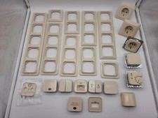 Merten Atelier M1 Basis cremeweiß Rahmen Wippe Steckdose Abdeckung Dimmer Sat