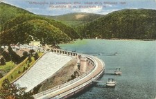 AK Heimbach Eifel Schleiden -Urfttalsperre, Staumauer, Wasserkraftwerk -1931 gl.