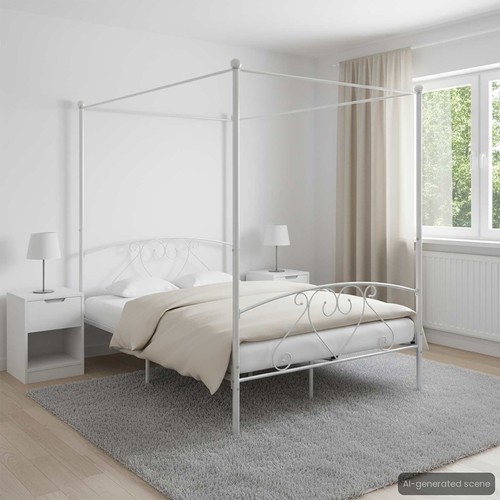 Himmelbett gestell weiß - himmelbett-gestell,