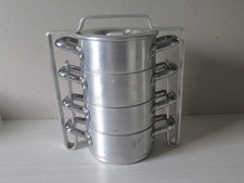 Henkelmann, Essensträger, CW Rein Aluminium, Speisebehälter Antik Schwabenland