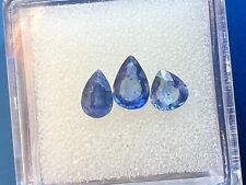 3  Blue Sapphires  - 1,74 Carat with Box