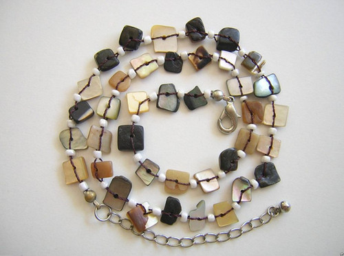 Bunte perlmutt kette schmuck - bunte,