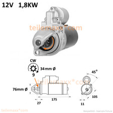 12V Anlasser für Mercedes