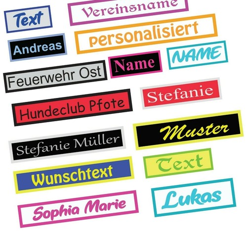 Namensschild patches aufnäher - namensschild,