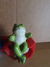 Figur Frosch klein ca. 5,1 cm H Kantenhocker Keramik