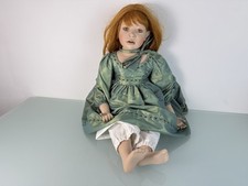 Künstlerpuppe Christine Orange Porzellan Puppe 78 cm. Top Zustand  