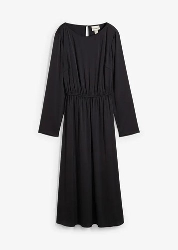 Neu satinkleid 46 schwarz - gr.,
