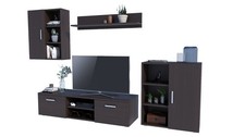 TV-Kommode Ikar in Wenge – Modernes Wohnwand-Set